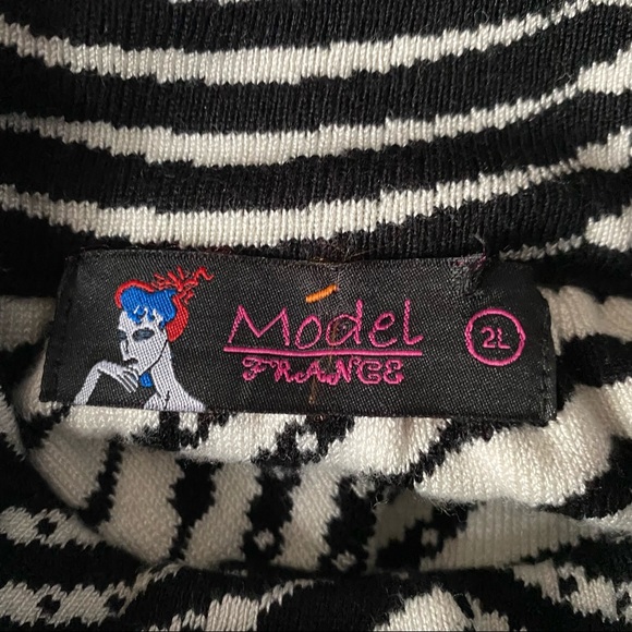 MODEL FRANCE | thick knit button up sweater  L - Picture 7 of 8